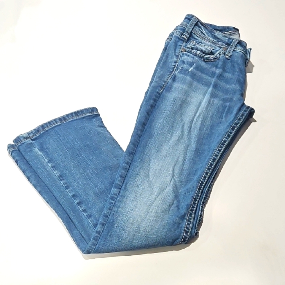 🤩 SILVER JEANS.  WOMENS BOTTON WAIST. VTG
